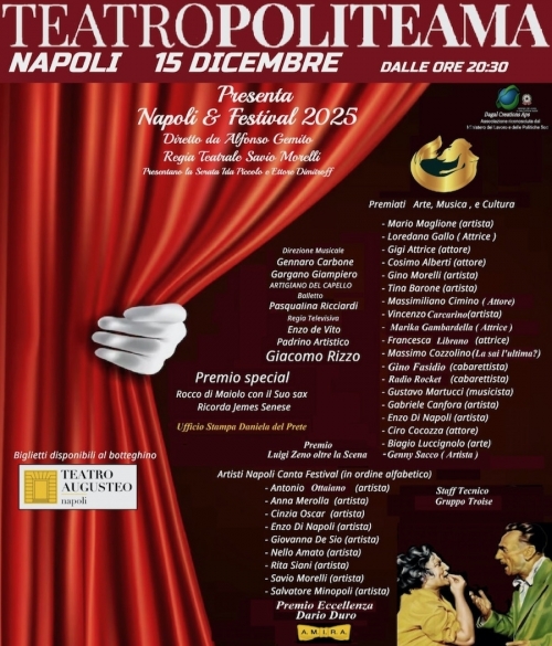 15 dicembre - NAPOLI & FESTIVAL - POLITEAMA Napoli