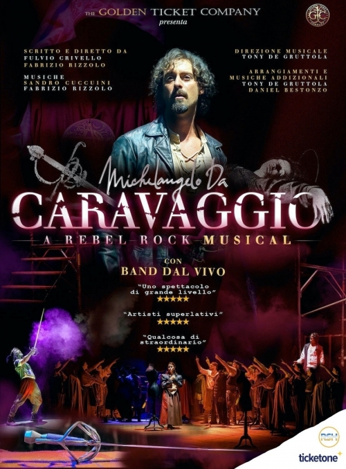 26 novembre 2026 - MICHELANGELO DA CARAVAGGIO A REBEL ROCK MUSICAL - POLITEAMA Napoli